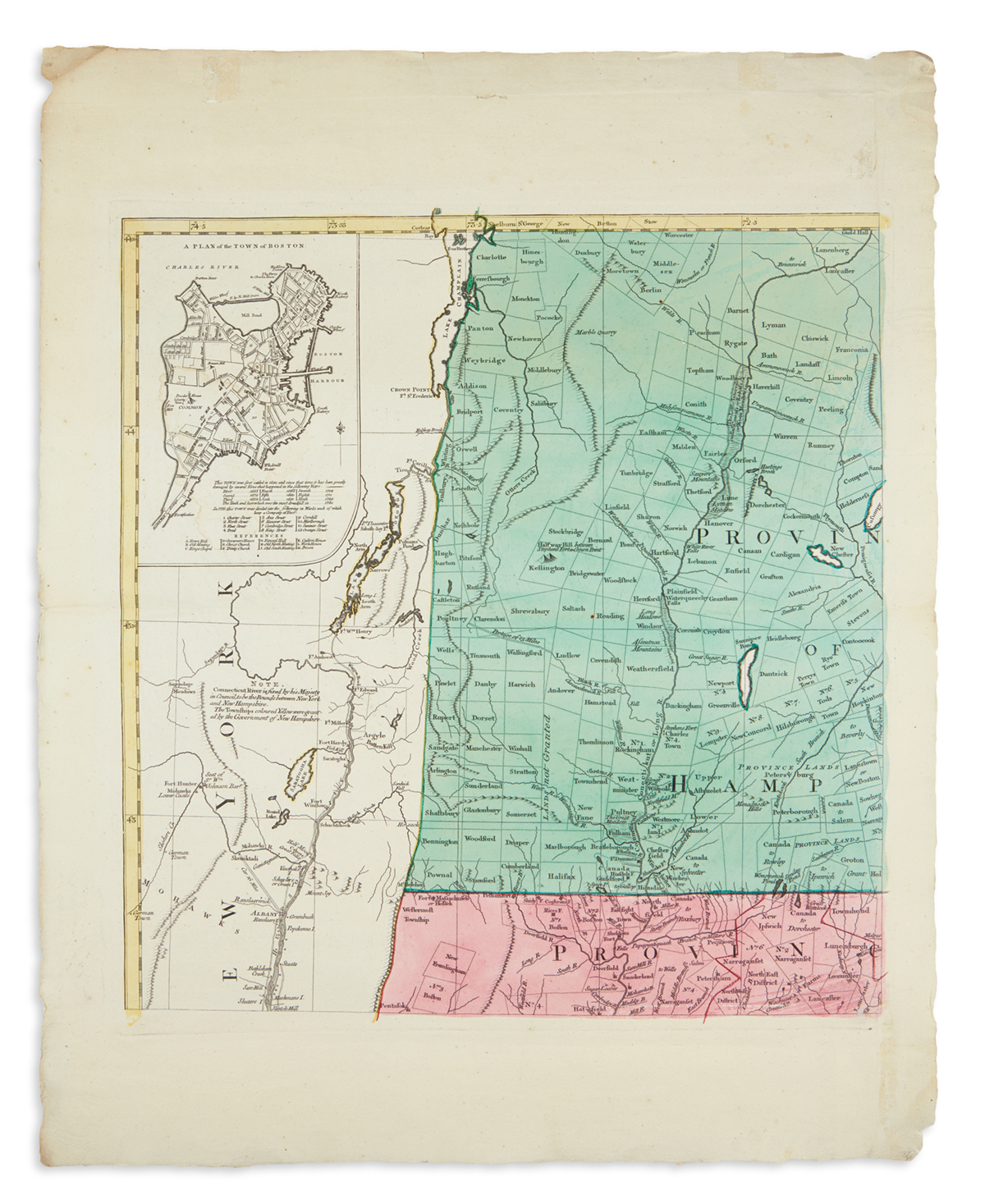 LOTTER, TOBIAS CONRAD; after MEAD, BRADDOCK, alias GREEN, JOHN. A Map of the Most Inhabited Part of New England,